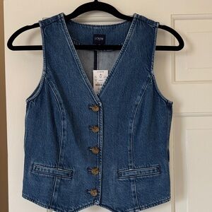 J. Crew Classic Blue Denim Vest